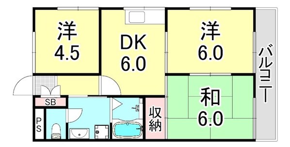 シャロン長田の物件間取画像